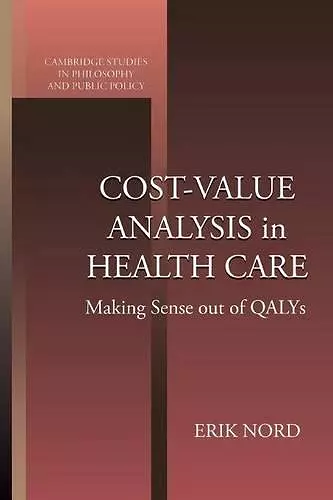 Cost-Value Analysis in Health Care cover