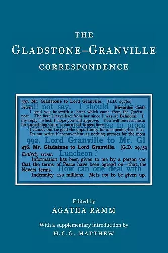 The Gladstone-Granville Correspondence cover