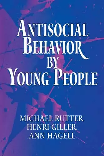 Antisocial Behavior by Young People cover