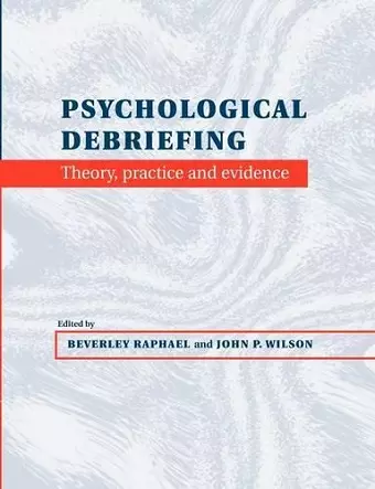 Psychological Debriefing cover