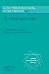 Analysis and Logic cover