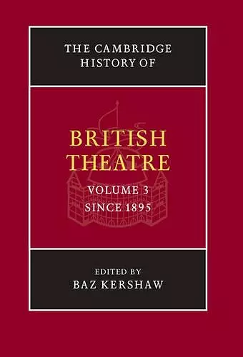 The Cambridge History of British Theatre cover