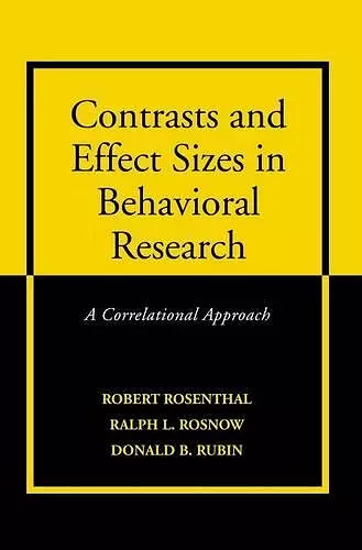 Contrasts and Effect Sizes in Behavioral Research cover