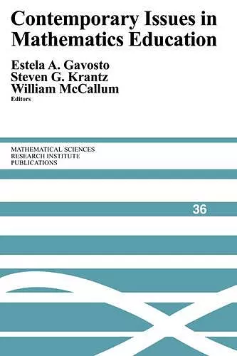 Contemporary Issues in Mathematics Education cover