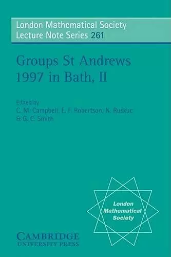 Groups St Andrews 1997 in Bath: Volume 2 cover