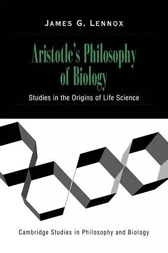 Aristotle's Philosophy of Biology cover