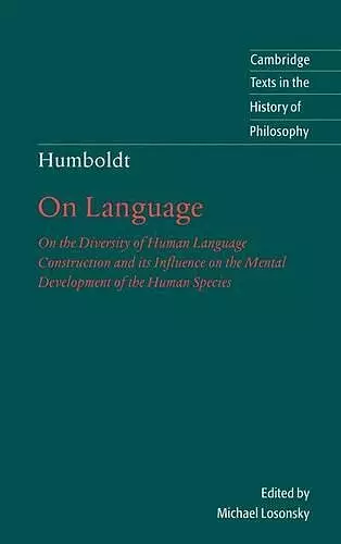 Humboldt: 'On Language' cover