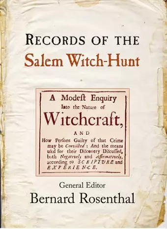 Records of the Salem Witch-Hunt cover