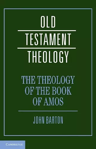 The Theology of the Book of Amos cover