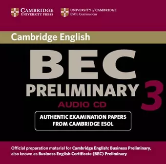 Cambridge BEC Preliminary 3 Audio CD cover