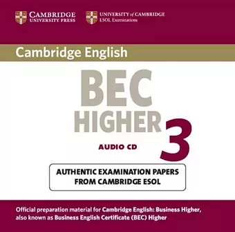 Cambridge BEC Higher 3 Audio CD cover