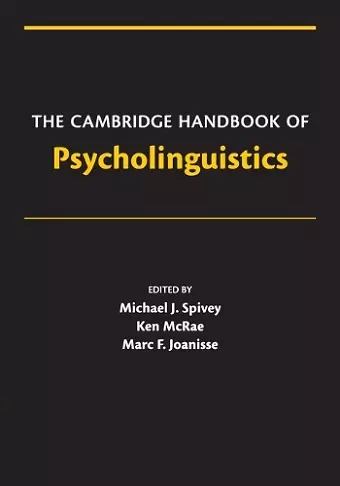 The Cambridge Handbook of Psycholinguistics cover