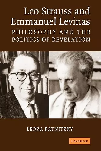 Leo Strauss and Emmanuel Levinas cover