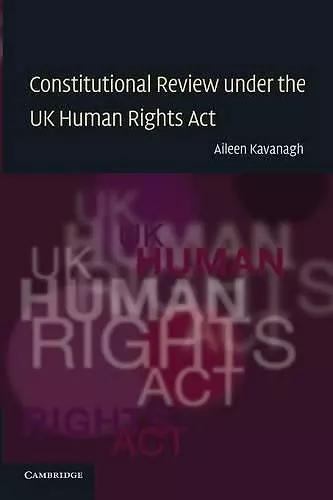 Constitutional Review under the UK Human Rights Act cover