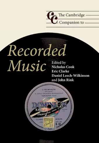 The Cambridge Companion to Recorded Music cover