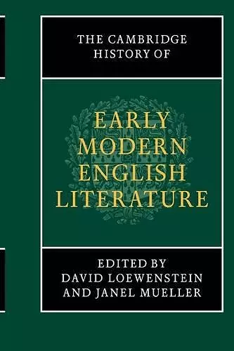 The Cambridge History of Early Modern English Literature cover