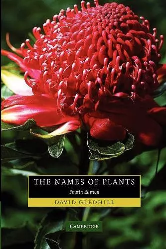 The Names of Plants cover