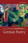 The Cambridge Introduction to German Poetry cover