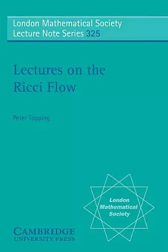 Lectures on the Ricci Flow cover