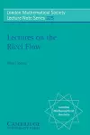 Lectures on the Ricci Flow cover