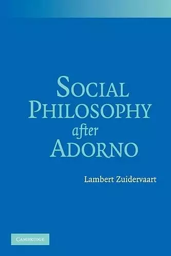 Social Philosophy after Adorno cover