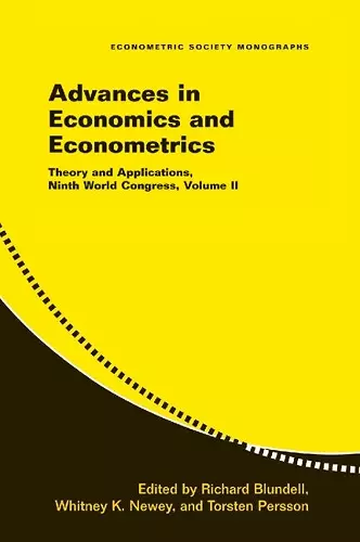 Advances in Economics and Econometrics: Volume 2 cover