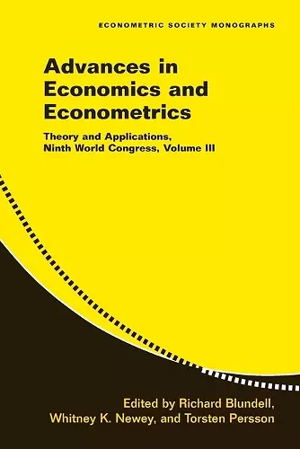 Advances in Economics and Econometrics: Volume 3 cover