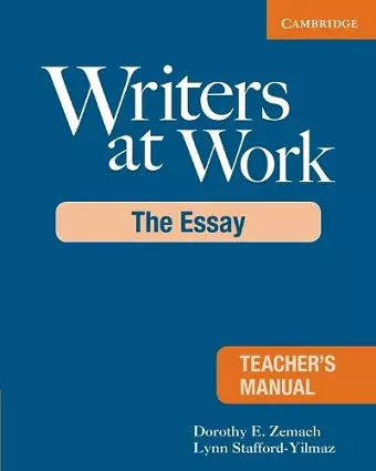 Writers at Work Teacher's Manual cover