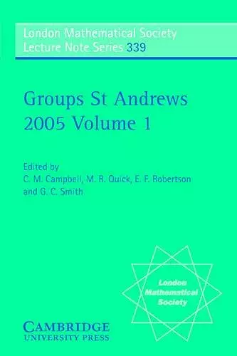 Groups St Andrews 2005: Volume 1 cover