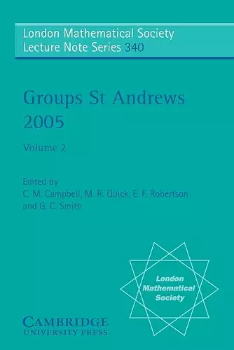 Groups St Andrews 2005: Volume 2 cover