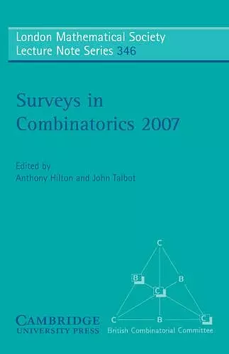 Surveys in Combinatorics 2007 cover