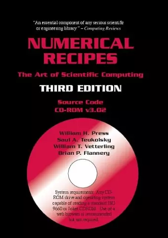 Numerical Recipes Source Code CD-ROM 3rd Edition cover