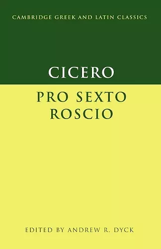 Cicero: 'Pro Sexto Roscio' cover