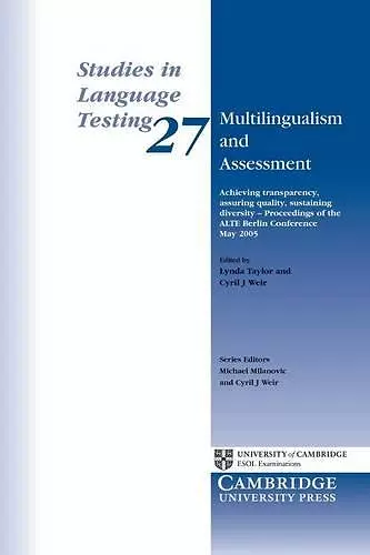 Multilingualism and Assessment cover