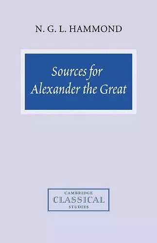 Sources for Alexander the Great cover