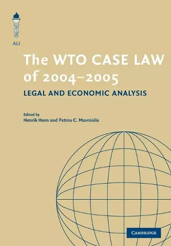 The WTO Case Law of 2004-5 cover