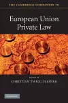 The Cambridge Companion to European Union Private Law cover