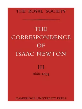 The Correspondence of Isaac Newton cover