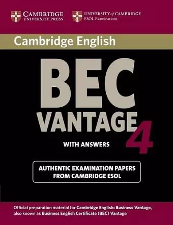 Cambridge BEC 4 Vantage Student's Book with answers cover