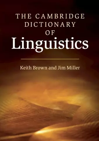 The Cambridge Dictionary of Linguistics cover