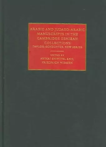 Arabic and Judaeo-Arabic Manuscripts in the Cambridge Genizah Collections cover