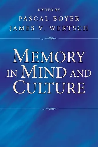 Memory in Mind and Culture cover