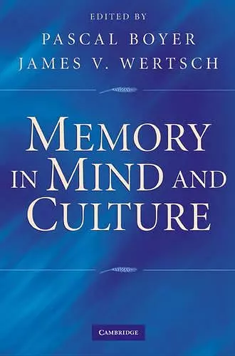 Memory in Mind and Culture cover