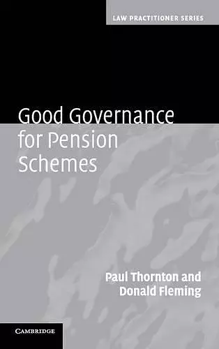 Good Governance for Pension Schemes cover