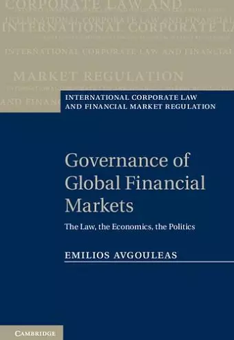 Governance of Global Financial Markets cover