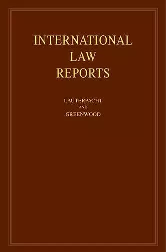 International Law Reports cover