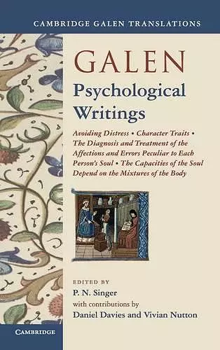 Galen: Psychological Writings cover