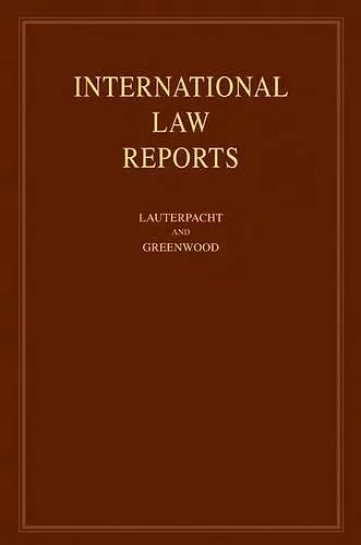 International Law Reports: Volume 136 cover