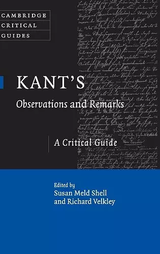 Kant's Observations and Remarks cover