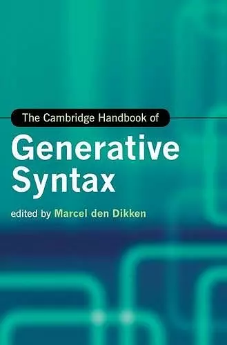 The Cambridge Handbook of Generative Syntax cover